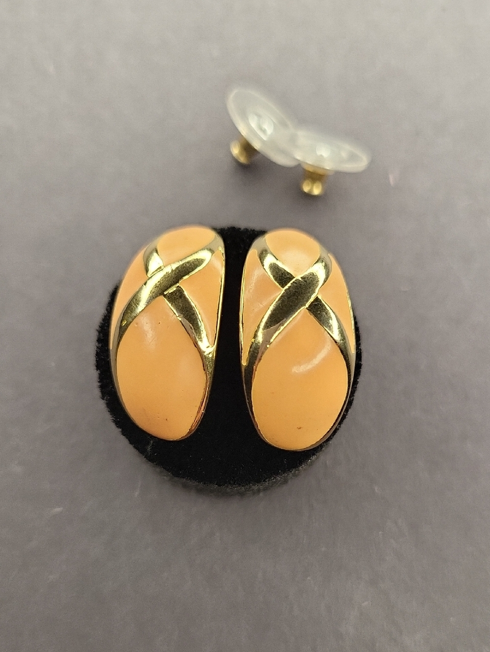 Gold and Cream Earrings